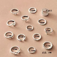 Infinity Trianel Spiral Silver Ring Set of 14-thumb1