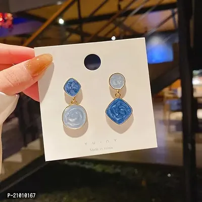 Stylish Fancy Designer Metal Crystal Drop Earrings For Women