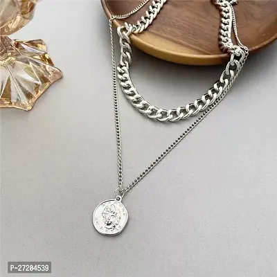 Stylish Silver Stainless Steel Crystal Chains For Women
