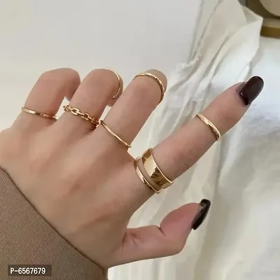 Elegant Ring Golden Set of 7-thumb2