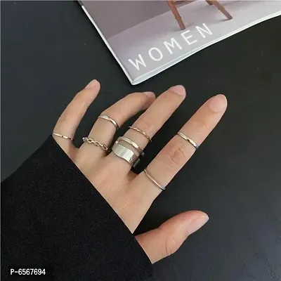 Silver Elegant Ring Set of 7-thumb3