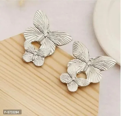 Dual Butterfly High Fashion Earrings