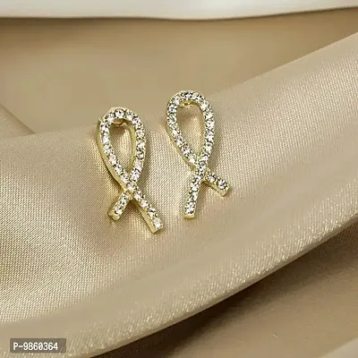 Cancer Sign Shaped Rhinestone Korean Earrings Pair-thumb3