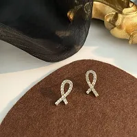 Cancer Sign Shaped Rhinestone Korean Earrings Pair-thumb4