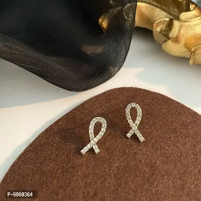 Cancer Sign Shaped Rhinestone Korean Earrings Pair-thumb5