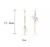 Blooming Flowers Criss Cross 2 Different Earrings Pair-thumb2