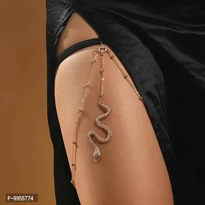 Pearl Snake Drop Golden Dotted Chain Korean Thigh Chain-thumb0