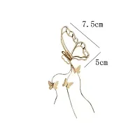 Butterfly Charm Tassel Golden Korean Hair Claw Hair Clip-thumb2