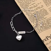 Minimal Lucky Girl Silver Anklet-thumb1