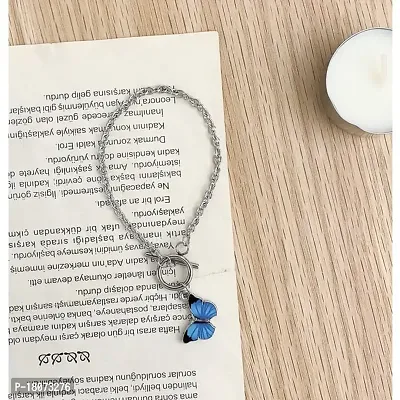 Dark Blue Cute Butterfly Korean Bracelet-thumb5