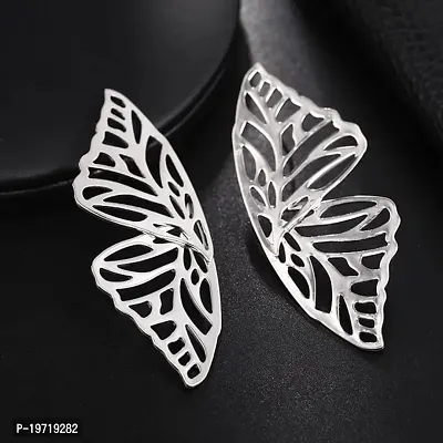 Web Wing Butterfly Golden Korean earrings Pair-thumb0