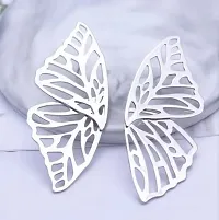 Web Wing Butterfly Golden Korean earrings Pair-thumb1