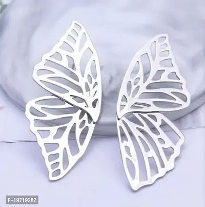 Web Wing Butterfly Golden Korean earrings Pair-thumb2