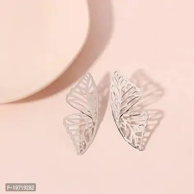 Web Wing Butterfly Golden Korean earrings Pair-thumb3