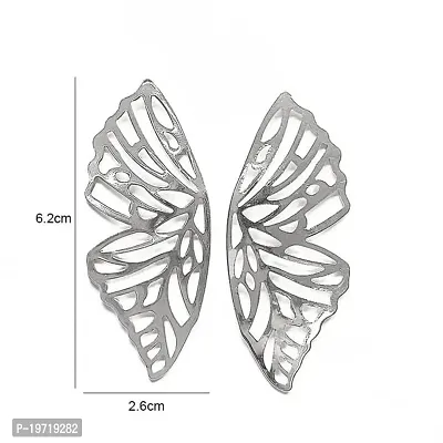 Web Wing Butterfly Golden Korean earrings Pair-thumb5