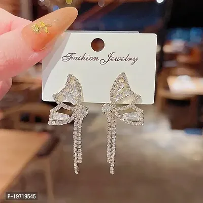 Buy Butterfly Half Half Rhinestone Cute Korean Earrings Pair Online In India At Discounted Prices