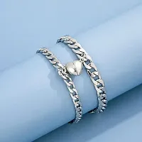 Yu Fashions Magnetic Couple Bracelets For Lover Men Women Love Chain Link Bangle Charm Bracelet-thumb2