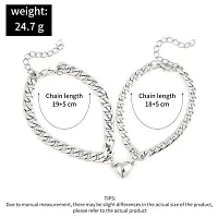 Yu Fashions Magnetic Couple Bracelets For Lover Men Women Love Chain Link Bangle Charm Bracelet-thumb4