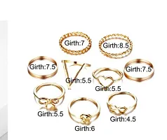 Yu Fashions Cross Knot Heart Infinity Ring Set of 9-thumb1