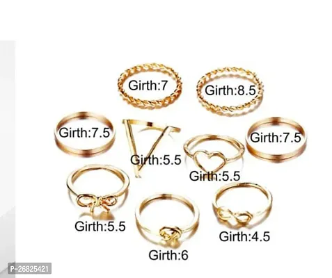 Yu Fashions Cross Knot Heart Infinity Ring Set of 9-thumb2