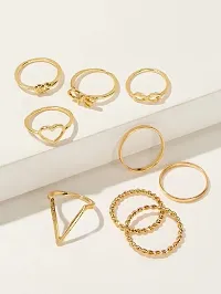 Yu Fashions Cross Knot Heart Infinity Ring Set of 9-thumb4