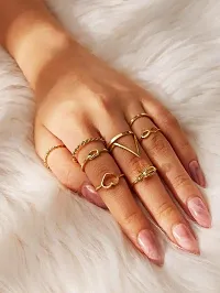 Yu Fashions Cross Knot Heart Infinity Ring Set of 9-thumb3