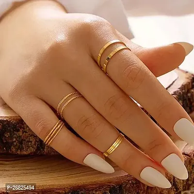 YU Fashions Minimal High Fashion Korean Ring Set of 10