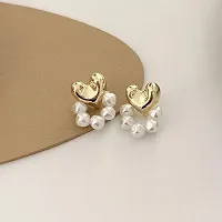 Yu Fashions Love Freshwater Pearl Baroque  Stud Temperament Korean Earrings for Women-thumb2