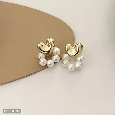 Yu Fashions Love Freshwater Pearl Baroque  Stud Temperament Korean Earrings for Women-thumb3