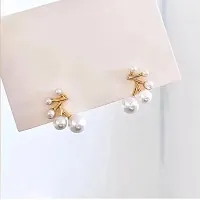 Yu Fashions Freshwater Pearl Stud Flawless Arborization Korean earrings-thumb1