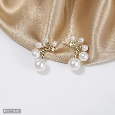 Yu Fashions Freshwater Pearl Stud Flawless Arborization Korean earrings-thumb4