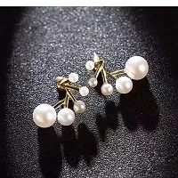 Yu Fashions Freshwater Pearl Stud Flawless Arborization Korean earrings-thumb2
