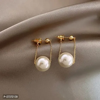 Yu Fashions Elegant Small Pearl Pendant  Unusual Dangle Korean Earrings for Women-thumb0