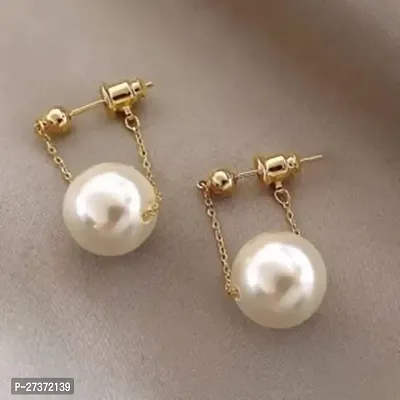 Yu Fashions Elegant Small Pearl Pendant  Unusual Dangle Korean Earrings for Women-thumb4