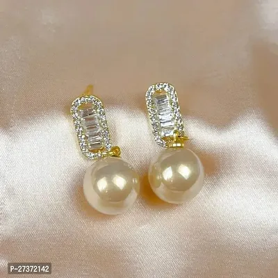 Yu Fashions Diamond luxury  big pearl Korean Earrings for Women-thumb2