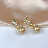 Yu Fashions Diamond luxury  big pearl Korean Earrings for Women-thumb4