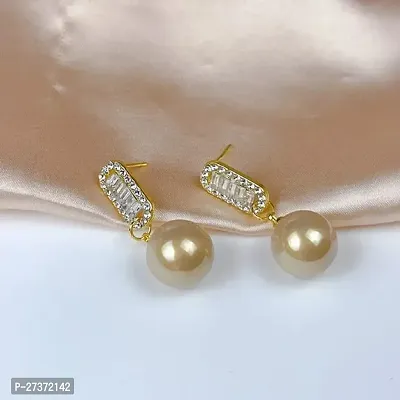 Yu Fashions Diamond luxury  big pearl Korean Earrings for Women-thumb5
