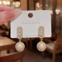 Yu Fashions Diamond luxury  big pearl Korean Earrings for Women-thumb3