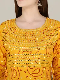 D9O7 Mirror Work Kurtis (XX-Large, Yellow)-thumb4