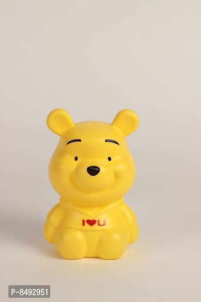 Pooh Piggy Bank for Kids yellow colour (money bank, coin bank, gullak)-thumb0