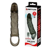 6.93 Inch Baile Black Multi African Dick Sleeve - Extension Extender Condom Unique Penis  + Otto Stahl Hart Gel Enlargement Retarder Intim Gel Help Male Potency Penis Growth 50 ml-thumb1