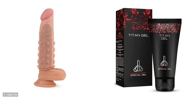 7.34 Inch Effective Silicone Reusable/Washable Penis Extension Sleeve Condom +Titan Russian Gel 50 ml-thumb0