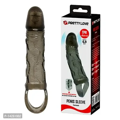 6.93 Inch Baile Black Multi African Dick Sleeve - Extension Extender Condom Unique Penis - Transparent + Largo Original African Cream for Men King Size Penis Enlargement 40 ml - Made In Germany-thumb2