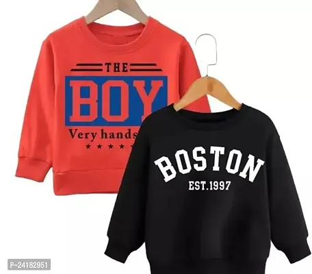 Fancy Cotton Sweatshirts For Baby Boy Pack Of 2-thumb0