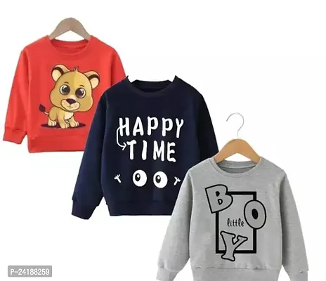 Fancy Cotton Sweatshirts For Baby Boy Pack Of 3