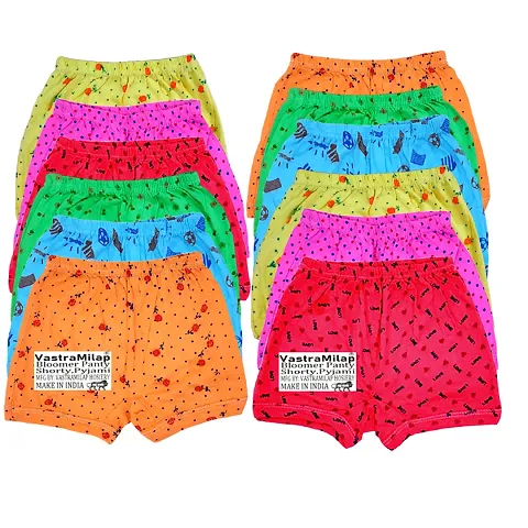 Kids Stylish Cotton Bloomers Pack Of 12