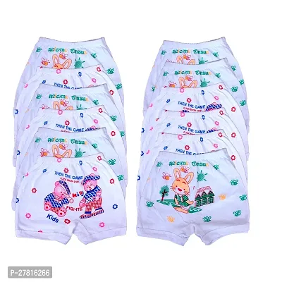 Stylish Multicoloured Cotton Blend Printed Bloomer For Girls Pack Of 12-thumb0