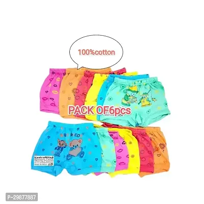 Stylish Multicoloured Cotton Blend Printed Bottomwear For Girls pack Of 6-thumb0