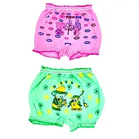 Stylish Multicoloured Cotton Blend Printed Bottomwear For Girls pack Of 6-thumb2