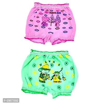 Stylish Multicoloured Cotton Blend Printed Bottomwear For Girls pack Of 6-thumb3